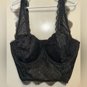 Black lace top/bralette